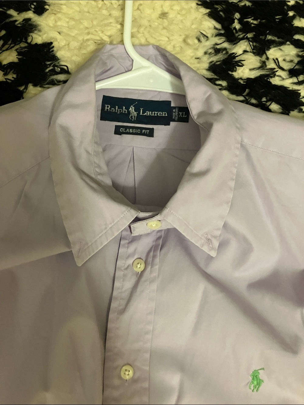 Ralph Lauren Two-Piece Cropped Shirt Set in Light Lavender - Picture 3 of 3